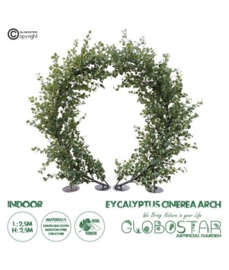 GloboStar® Artificial Garden EYCALYPTUS CINEREA ARCH 20434 Τεχνητή Διακοσμητική Αψίδα Ευκάλυπτου Μ250cm x Υ250cm